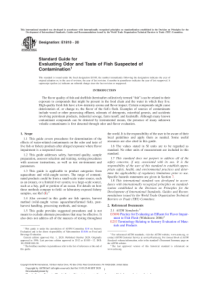 ASTM E1810-20 评估曝露在外的鱼在气味和味道上污染结果的标准操作规程