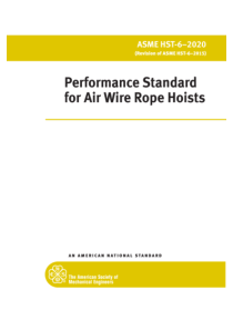 ASME HST-6-2020 气动钢索式提升机的性能标准