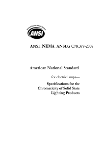 ANSI NEMA ANSLG C78.377-2008 for electric lamps—Sp