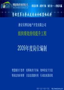 房地产企业岗位编制