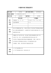 技术处部门职能说明书