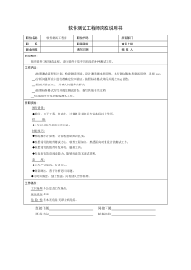 技术部-软件测试工程师岗位说明书