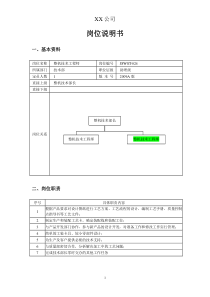 整机技术工程师的岗位说明书