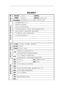 新华信-德龙钢铁工艺员职位说明书