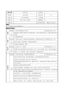 明达集团行政人事部事务经理职务说明书