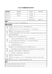 木业公司质量检验岗位说明书