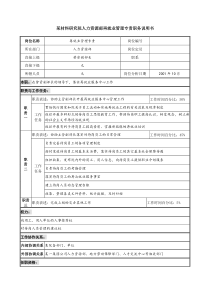 材料研究院人力资源部再就业管理专责职务说明书