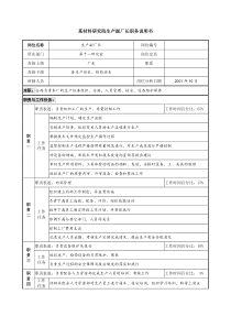 材料研究院生产副厂长职务说明书