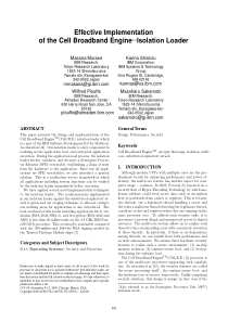 Effective implementation of the cell broadband eng