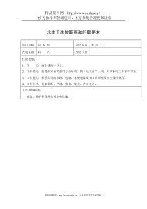 某公司岗位职责和任职要求(doc44)