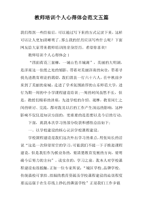 教师培训个人心得体会范文五篇