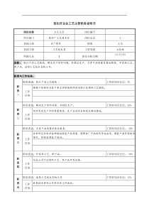 某化纤企业工艺主管职务说明书