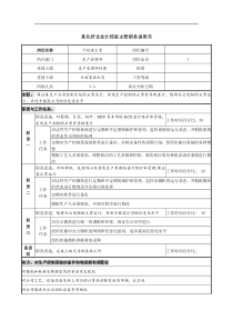 某化纤企业计控室主管职务说明书