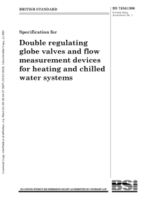 BS 7350-1990 —ouble regulating globe valves and fl