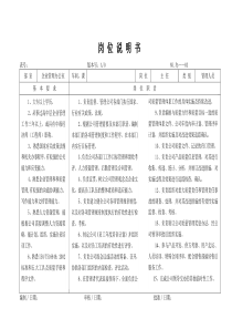 某大型摩配企业企管办主任岗位说明书