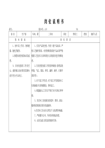 某大型摩配企业终检工岗位说明书