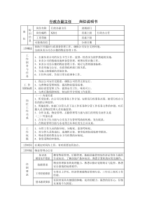 某房产公司行政办副主任岗位说明书