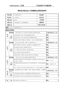 某知名光电企业人力资源部主任岗位说明书