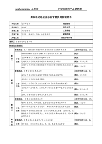 某知名光电企业总务专管员岗位说明书