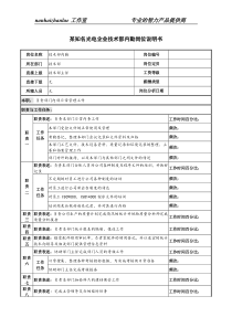 某知名光电企业技术部内勤岗位说明书