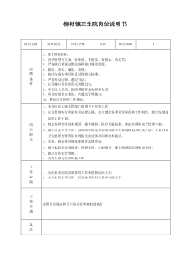 柳树镇卫生院岗位说明1