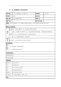 水、电、管道维修人员岗位说明书