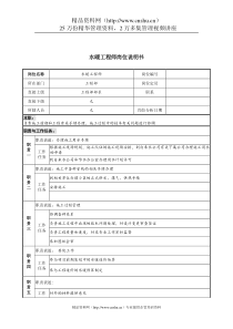 水暖工程师岗位说明书