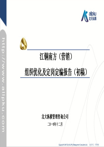 江铜南方组织优化及定岗定编报告（初稿）