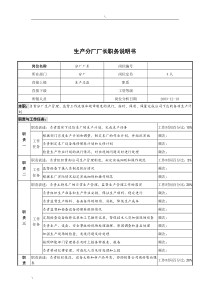 湖北新丰化纤公司生产分厂厂长职务说明书