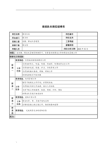 湖北新华医院保卫科保安队长岗位说明书