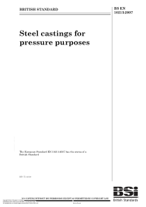 BS EN 10213-2007 Steel castings for pressure purpo