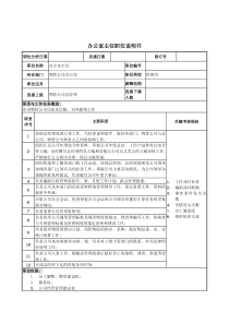 物管行业-办公室主任岗位说明书