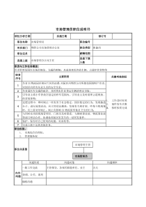 物管行业-市场管理部-市场管理员岗位说明书