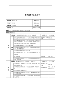 物资监察岗位说明书