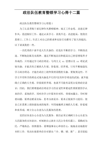 政法队伍教育整顿学习心得十二篇