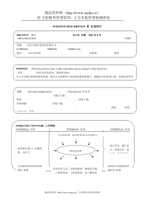 电脑中心经理岗位说明书(1)