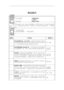 网间结算管理岗位说明书