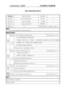 置业公司道路工程部经理职务说明书