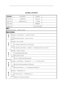 老化筛选工岗位说明书