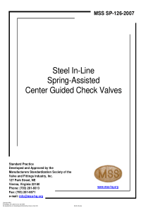 MSS SP-126-2007 Steel In-Line Spring-Assisted Cent