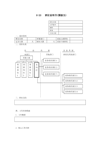 职位说明书(模板五)