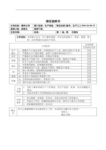 职位说明书_生产工人