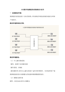 小区数字视频监控系统测试计划书