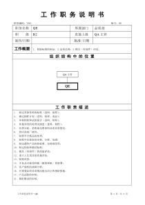 职务说明书-QE