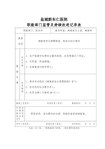 职能部门监管及持续改进记录表(4-23)