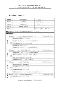 航材院人力资源部教育培训副部长职务说明书