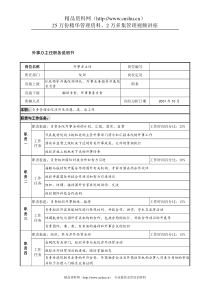 航材院外事办主任职务说明书