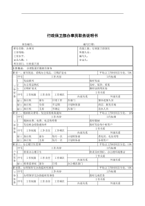 行政保卫部办事员职务说明书