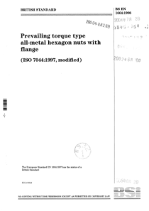 BS EN 1664-1998 Prevailing torque type all-metal h