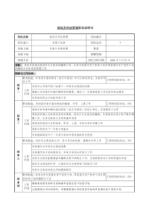 规划及科技管理职务说明书